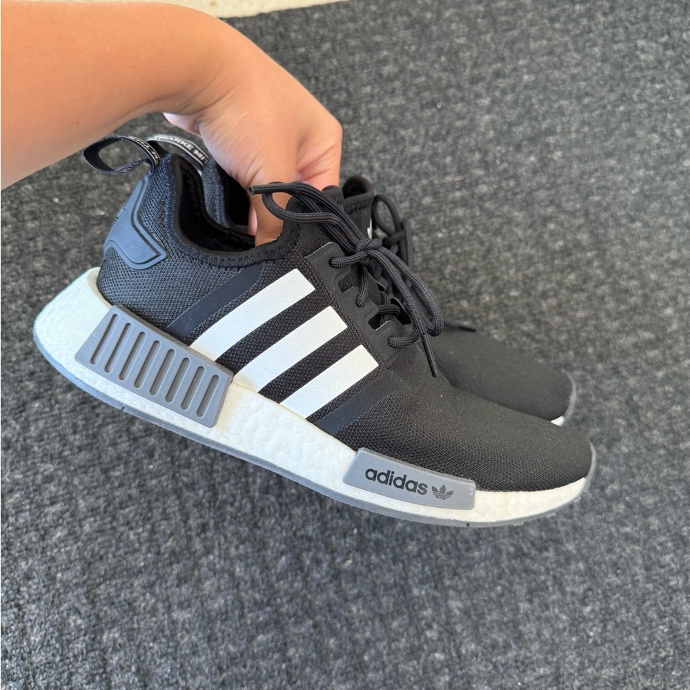 Adidas Black and White Athletic Shoes with Modern Silhouette